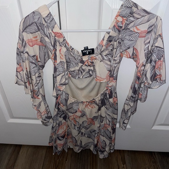 Grey and orange dress - Picture 2 of 2